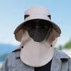 Detachable Bucket Hat Face Neck Protection Fisherman Hat New Sunscreen Hat  Outdoor Sports