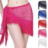 Sequins Tassel Triangle Hip Scarf Glitter Fringe Triangle Waist Wrap Scarf  Women Outfit