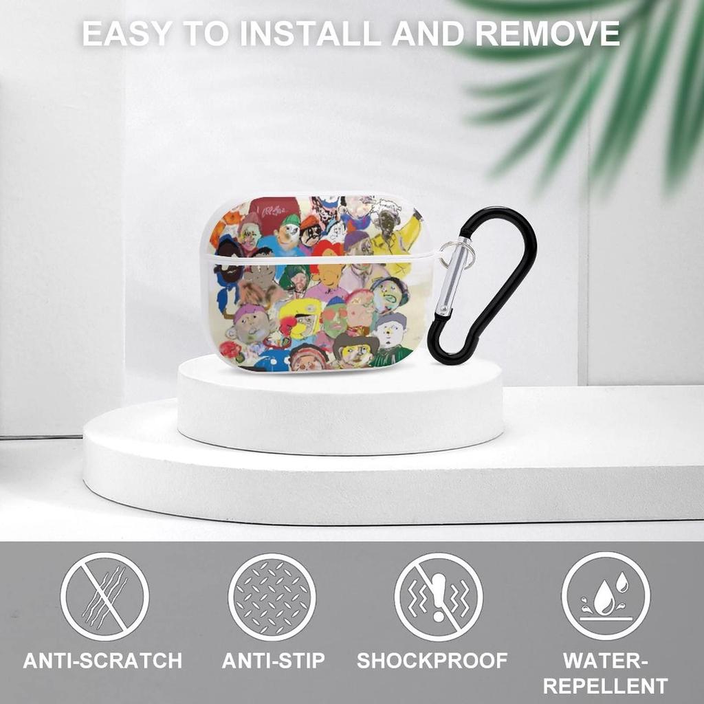 Husă King Gnu AirPods Pro Husă Protectoare pentru Căști AirPods Compatibilă cu Carcasă de Încărcare Wireless cu Carabină Ușoară Rezistentă la Șocuri Rezistentă la Zgârieturi