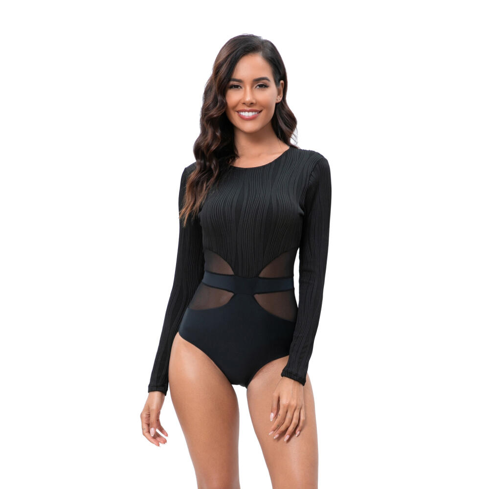 one-piece long-sleeved surfing suit sunscreen women's bathing suit diving suit sexy fashion swimsuit