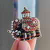 Fashion Imitation Enamel Elephant Brooch Animal Anti-Light Women'S Pin Atmospheric New Men'S Suit Brooch Accessories