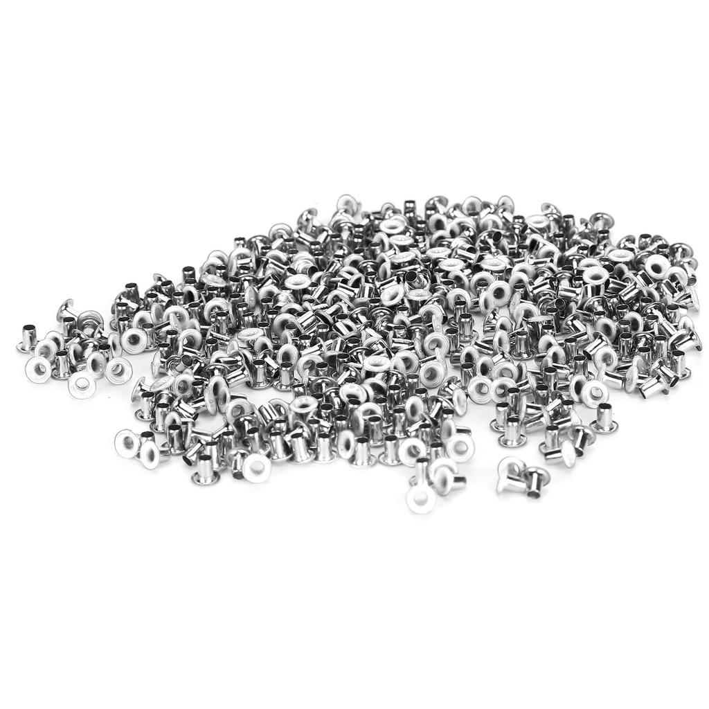 500 Stück Messingösen, 2 mm Innenloch, bunte Ösen, Set für Kleidung, Schuhe, Taschen, DIY-Handwerk, weiß