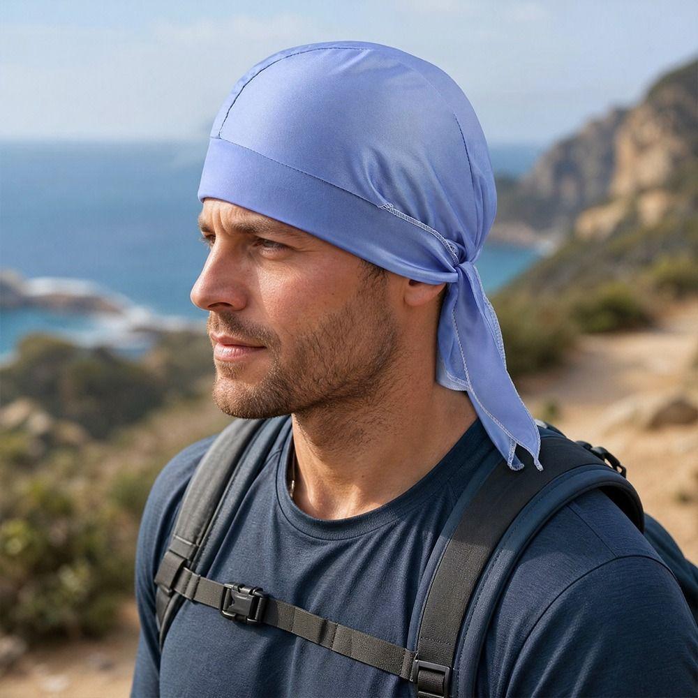 Bandana traspirante per la testa Foulard tinta unita Fascia per la testa da ciclismo Cappello per chemioterapia Attività all'aperto