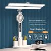 UOSU faltbare LED-Schreibtischlampe mit Ventilator & Uhr