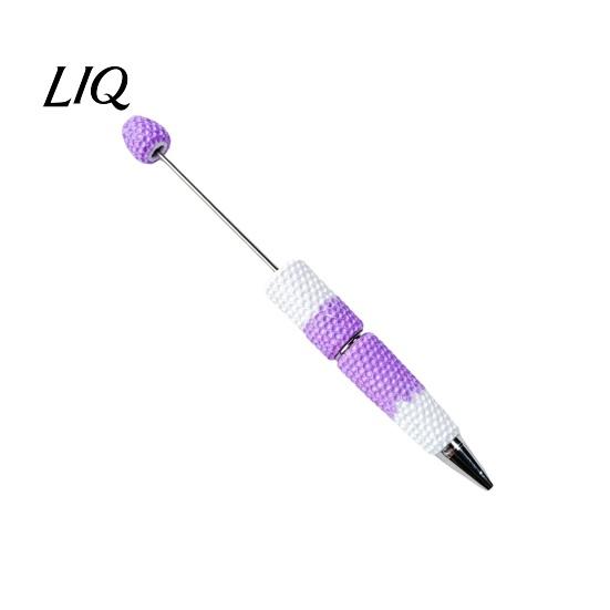 Novelty Rainbow Pens DIY Beadable Pen, Colorful Fancy Beaded Crafting Ballpoint Smooth Flow Gift for Students, Party Favors, Creative Office Supplies