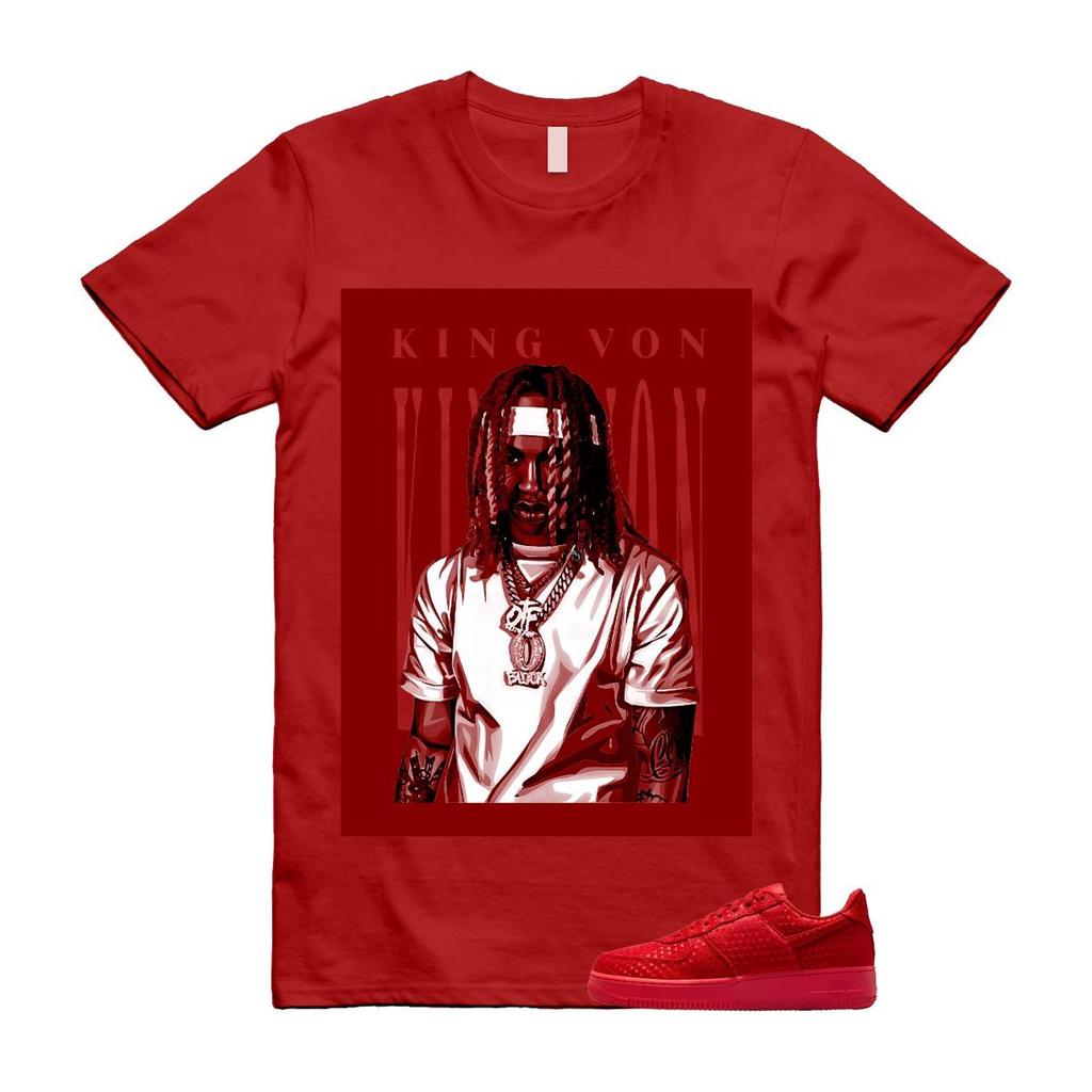 Air Force 1 Valentine's Day University Red Low 2026 T Shirt Match KING VON