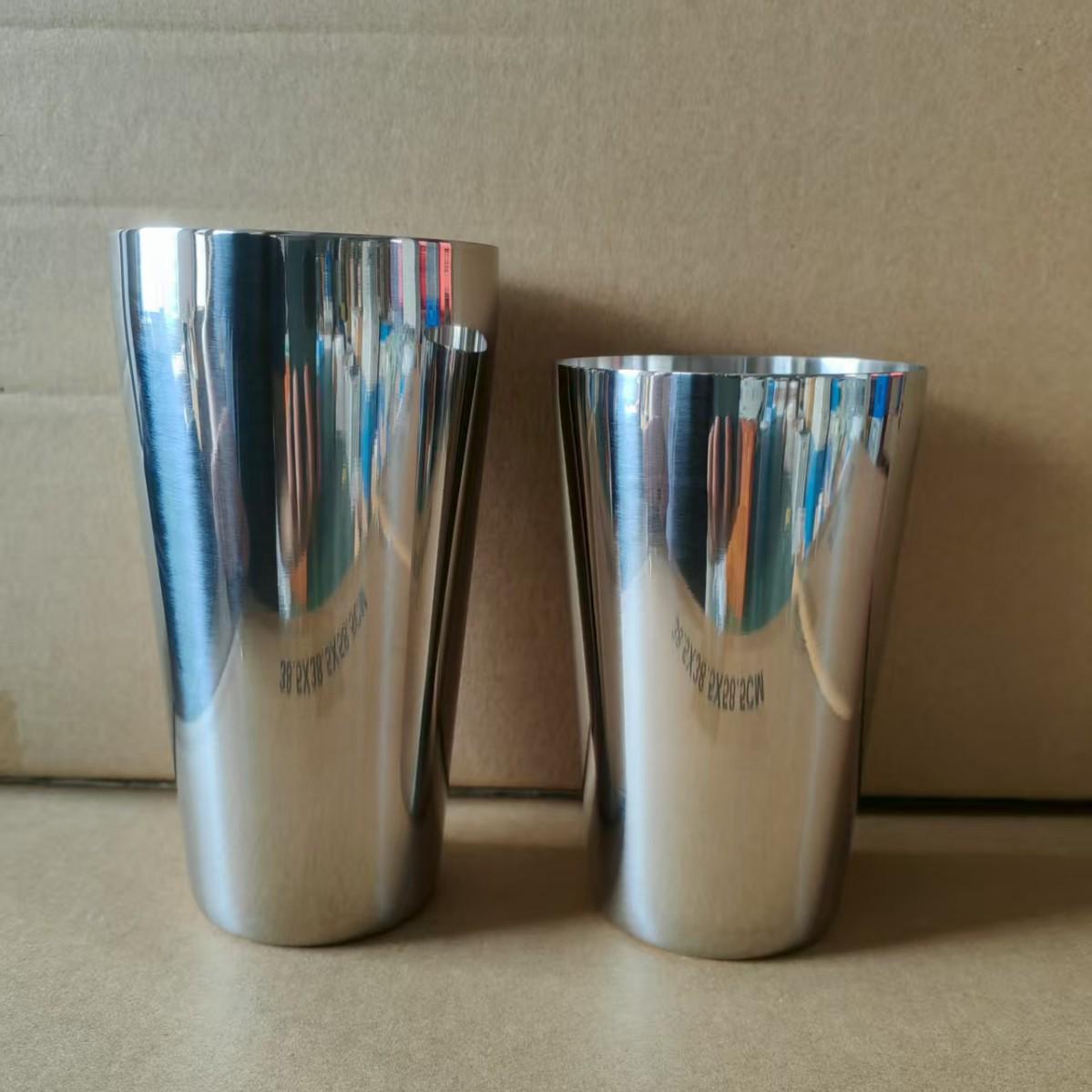 Boston Stainless Steel Cocktail Shaker Set - 800/600ml, 304 Grade, 2-Piece 750+550ml