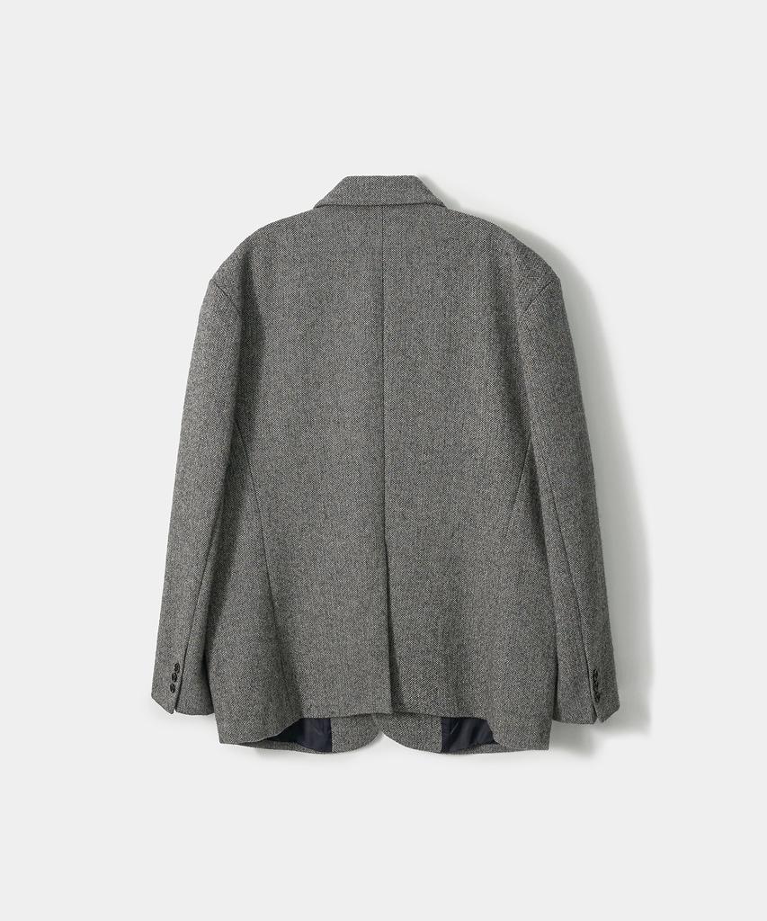 Trip Le Sens [F/W] Two-Flap Pocket 3B Blazer_Herringbone Black