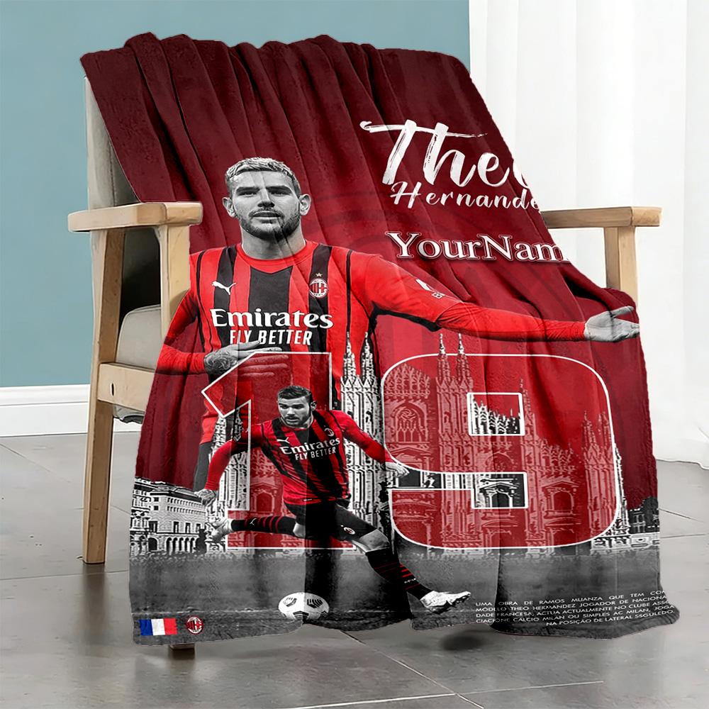 Ac Milan Personalized Name Blanket Gift Personalized Blanket Soft & Cozy for Seaside Home Decor Living Room Office Four Seasons Universal