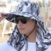 Neckline Mask Sunscrean Bucket Hat Camouflage Cover Face Cap Fashion Man Sun Hat  Camping