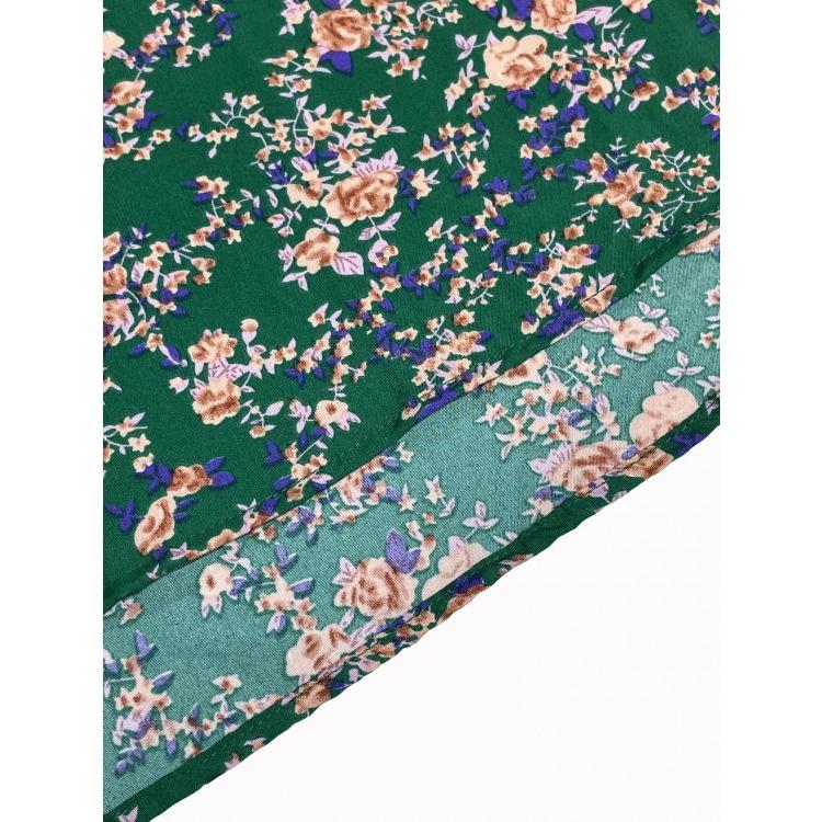 Women Summer Puff Sleeve High Waist Floral Midi Vacation Print Long Comfortable Lightweight High Recognition Elegant with Flattering Chic Dress