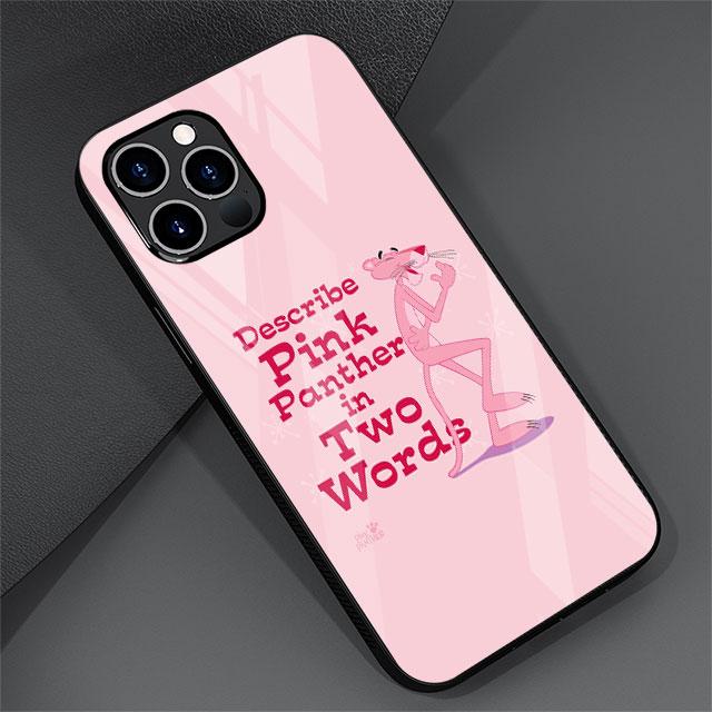 Urocze Śmieszne Etui ze Szkła Hartowanego Różowa Pantera Dla Apple iPhone 11 13 Pro Max SE 7 8 + 12 Mini 14 Plus X XS XR 6 6S Pokrowiec na Telefon Sac