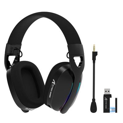 Auriculares Gaming MAMBASNAKE x ATTACK SHARK L90 con lightseed Inalámbricos Ligeros Sonido Envolvente de Canal 40mm Conexión Ruido Desmontable RGB Plegable