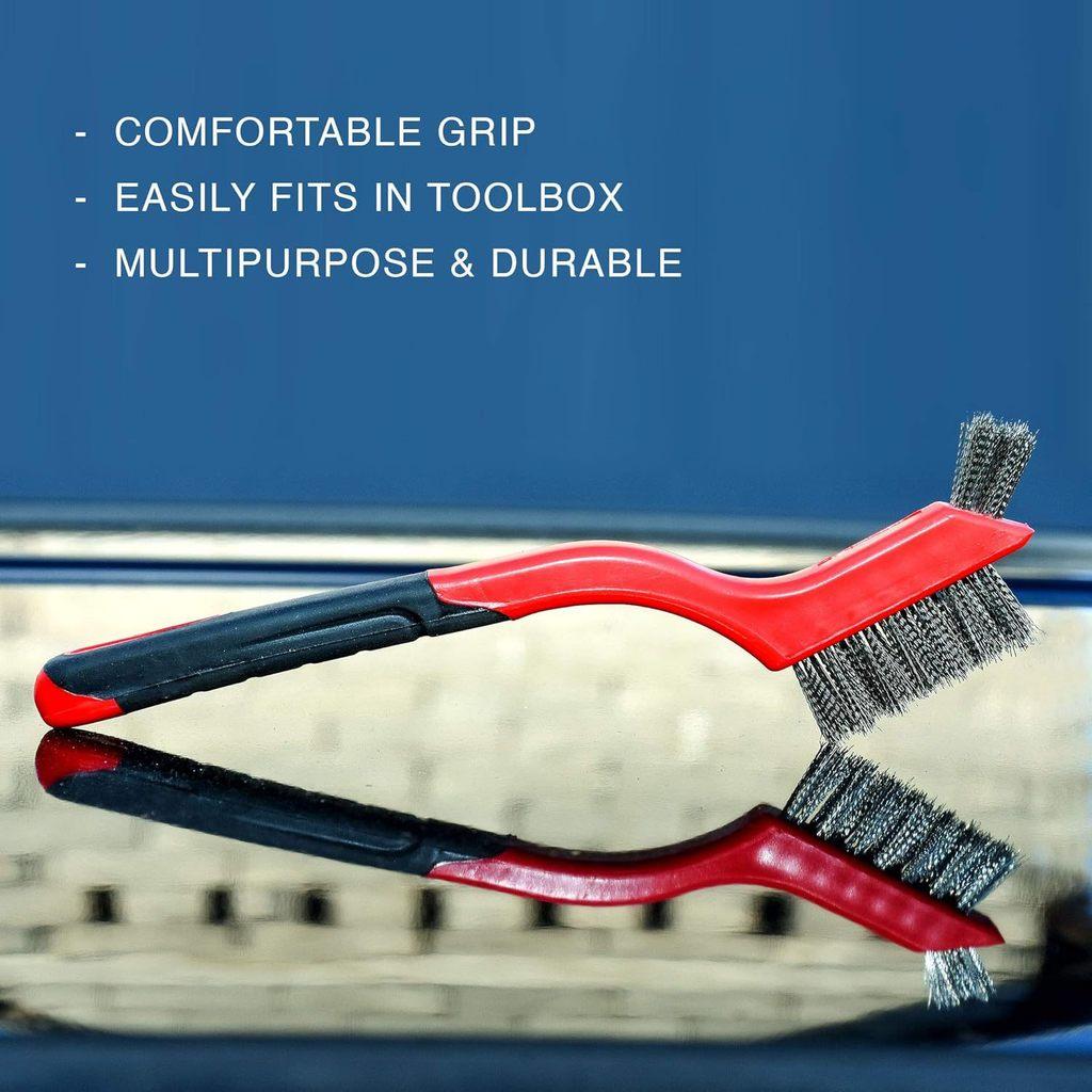 Copper Wire Brush Kitchen Gas Stove Cleaner With Long Handle For Grime Removal