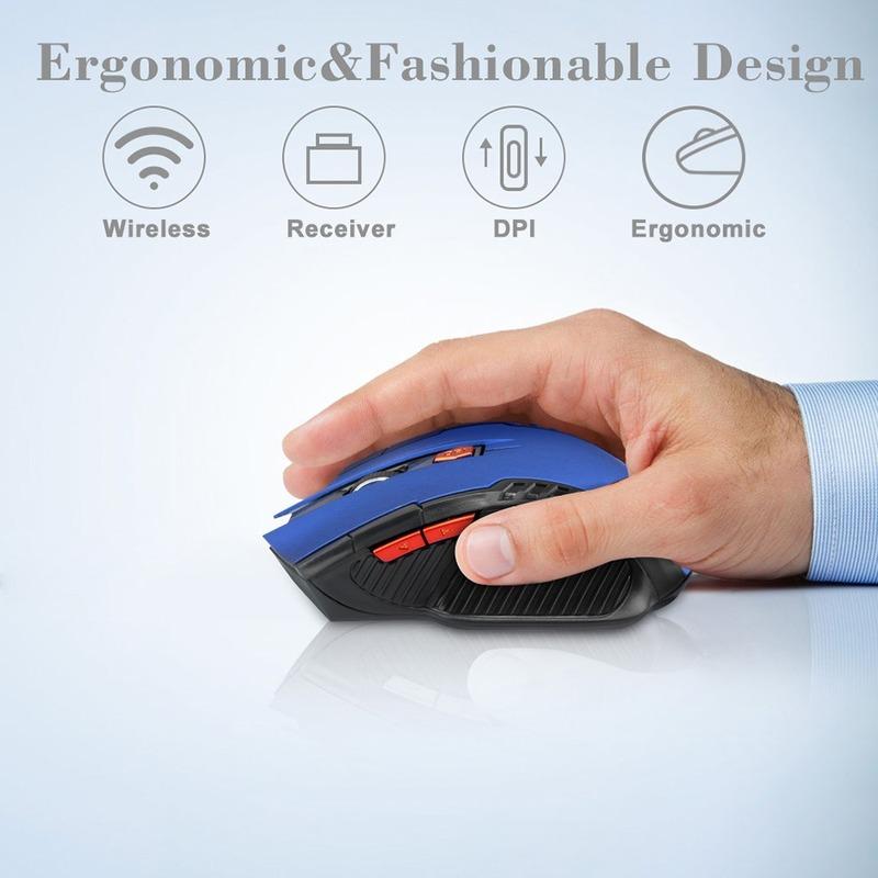 2,4 GHz Drahtlose Maus Optische Mäuse mit USB Empfänger Gamer 1600 DPI 6 Tasten Maus für Computer PC Laptop Zubehör