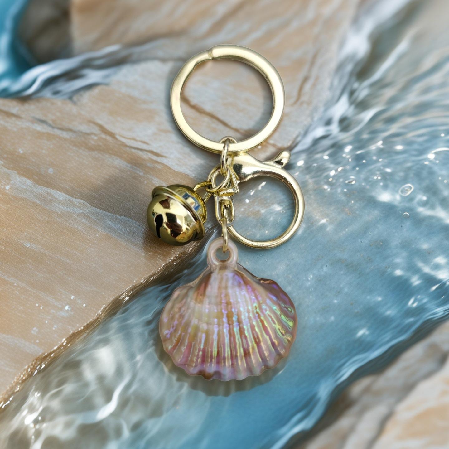 Acrylic Conch Conch Shell Keychain Pendant Keychain Exquisite Gift Car Backpack Pendant коричневый