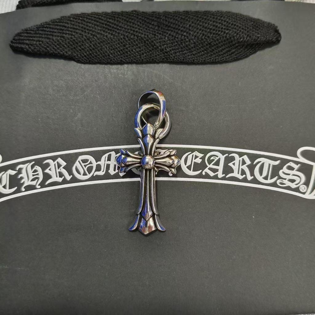 CH Kroko Pendant Collection: Trendy Thai Silver S925 Accessories for Men & Women - Retro Cross, Sword, Hexagram, Bullet Designs