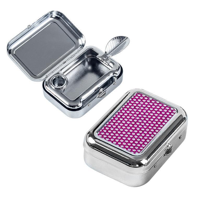 Stainless Steel Portable Ashtray With Sealed Lid Pocket Size For Outdoor Camping Driving Travel Use