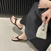 French Minimalist Temperament, Toe Stiletto Sandals, Flip-flops Versatile, One Word with Cool Slippers, Women