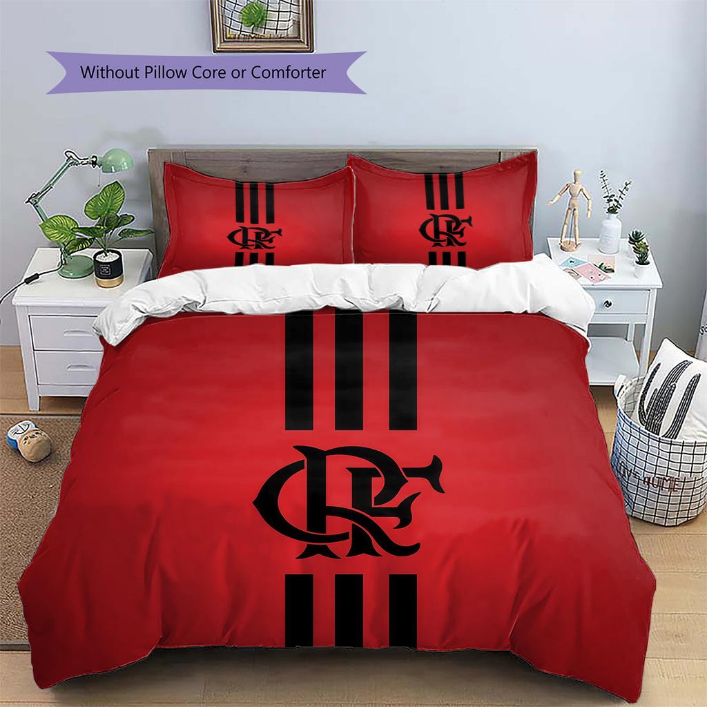 Flamengo Pattern Bedding Quilt Set Home Decoration Gift (1 * duvet cover + 2 * pillowcase without core)