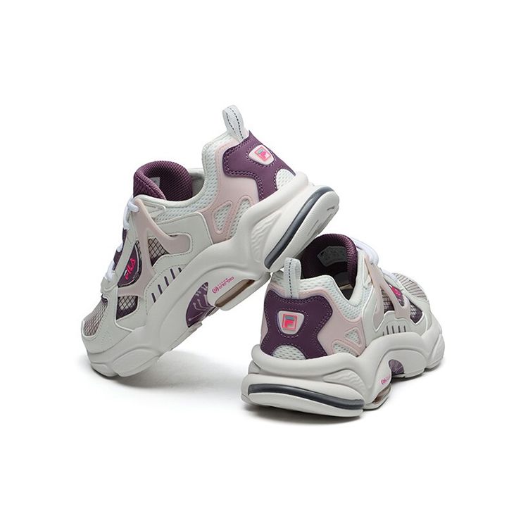 Fila Fusion RJV Fabric Synthetic Leather Comfortable Trendy Low-Top Casual Shoes Women Sneaker Peach-Pink T12W121102FWP