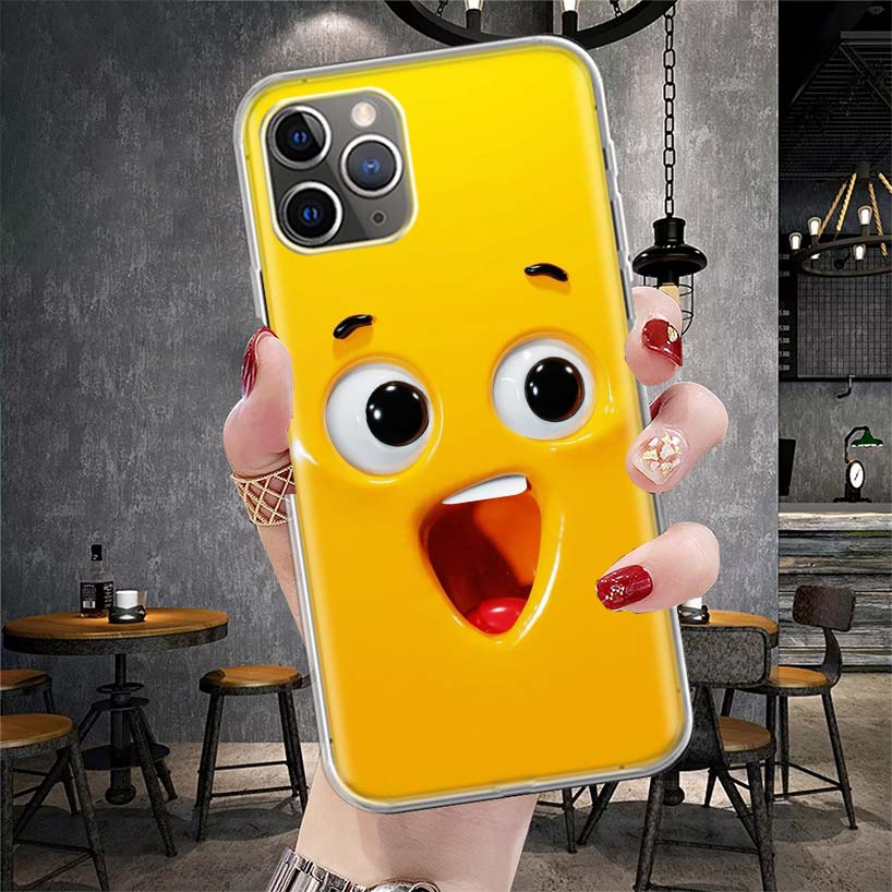 Funny Face Cute Soft Phone Case For IPhone 11 17 Air 16E 16 Pro Max 15 + 14 Plus 13 Mini 12 Apple 7 SE 8 Fundas Coque 11 17 Air