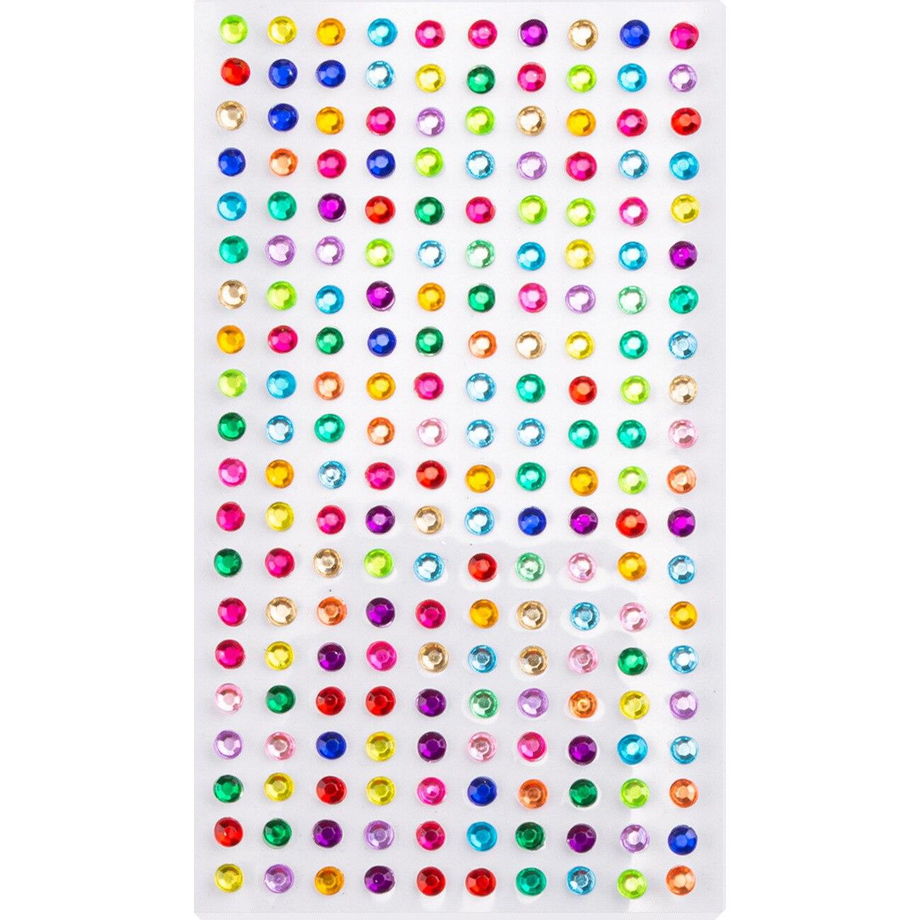 

Цветные самоклеящиеся наклейки со стразами, детское сценическое шоу, сделай сам, украшение для лица и глаз, акриловая наклейка с татуировкой с кристаллами и бриллиантами