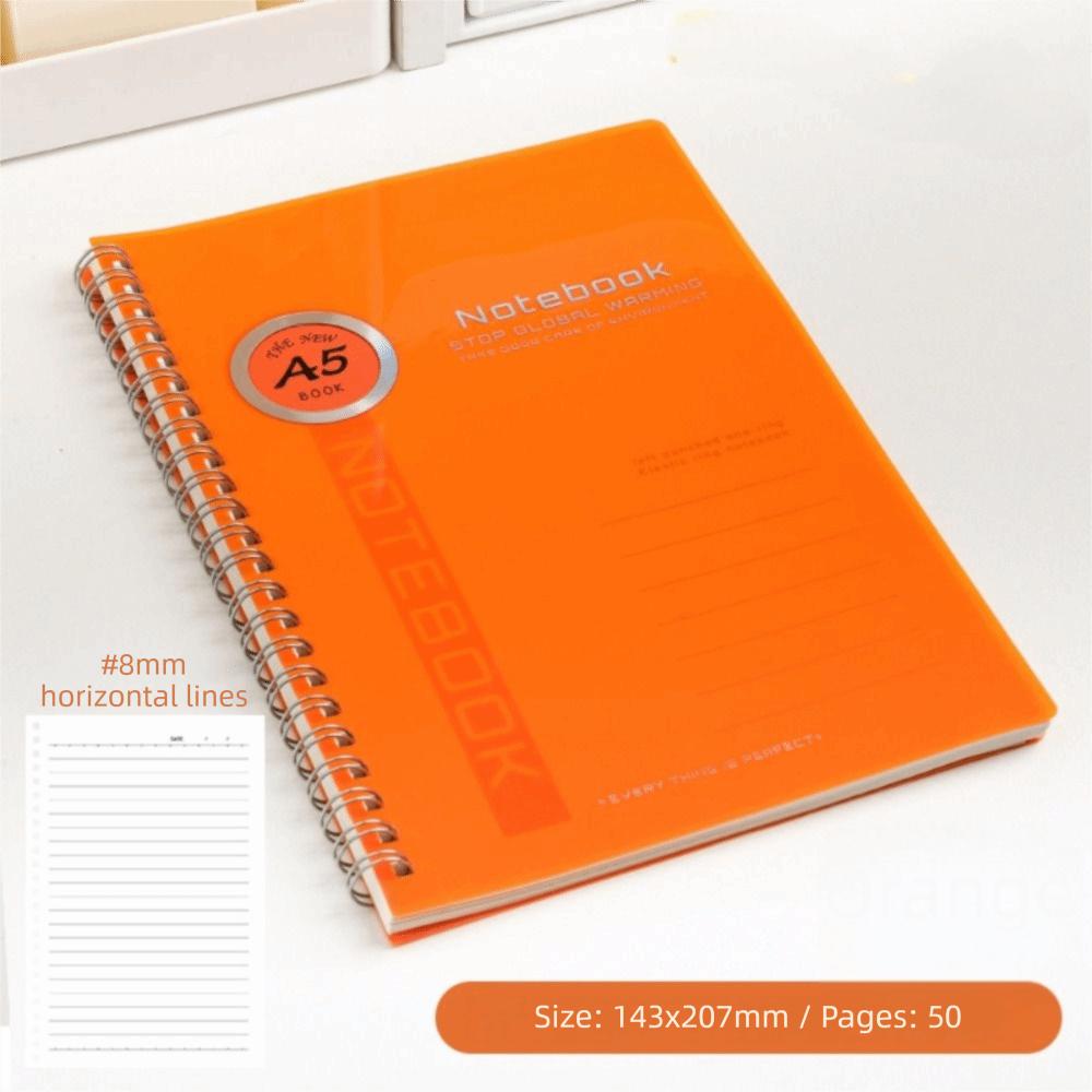 Flexible Coil Design PP Coil Notebook Waterproof Cover Journal Notebook  Note-Taking