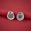 S925 Sterling Silver Lotus Pendant with Eight Auspicious Wheels Charm for DIY Bracelet or Necklace