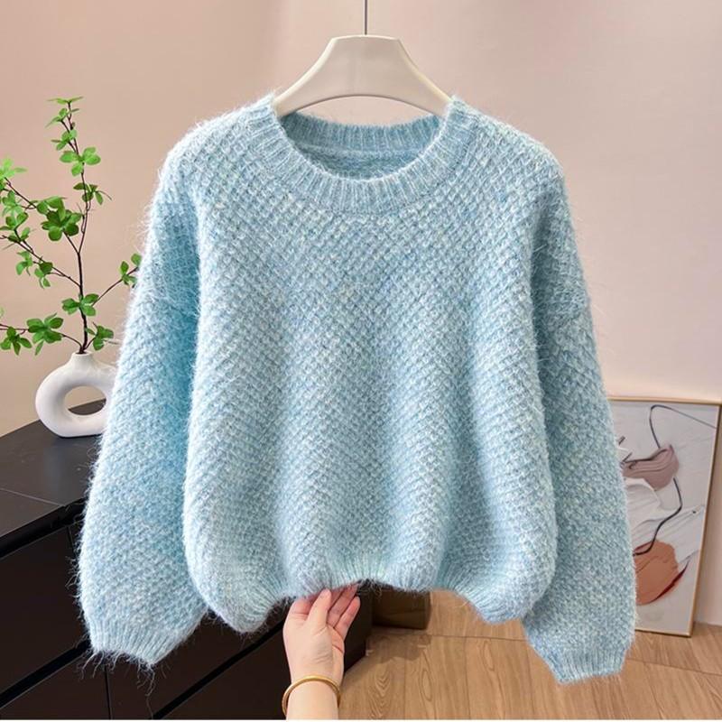 

Women s Korean Style Soft Pullover Sweater - Fluffy, Loose Fit, Age-Reducing Knitwear for Autumn/Winter 2025 M (Recommended 100-120 jin) - Ships in 7 Days