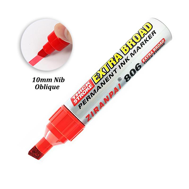 3color Large-Capacity Marker,Oblique And Round Toe,Oil-Based Big-Ended Marker Pen,Refillable Waterproof,Non-Erasable