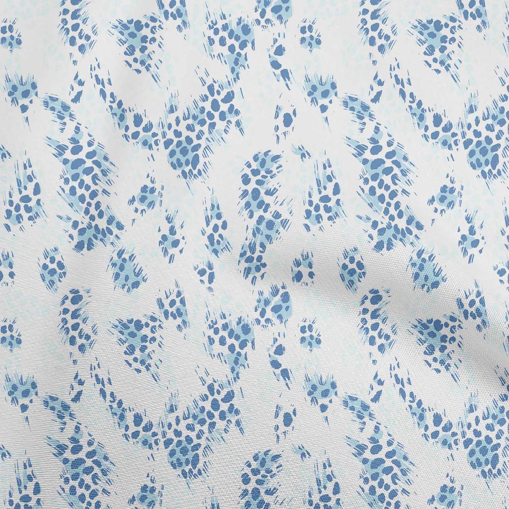 oneOone Cotton Flex Medium Blue Fabric Animals Quilting Supplies Print Sewing Fabric By The Yard 40 Inch