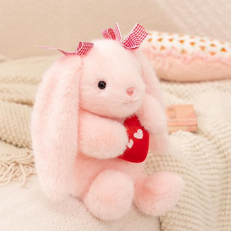 

Love Rabbit Soft Throw Pillow Valentine s Day Cute Bunny Love Dolls Plush Cushion Wedding Stuffed Plushies Easter Day Girl Present 35cm