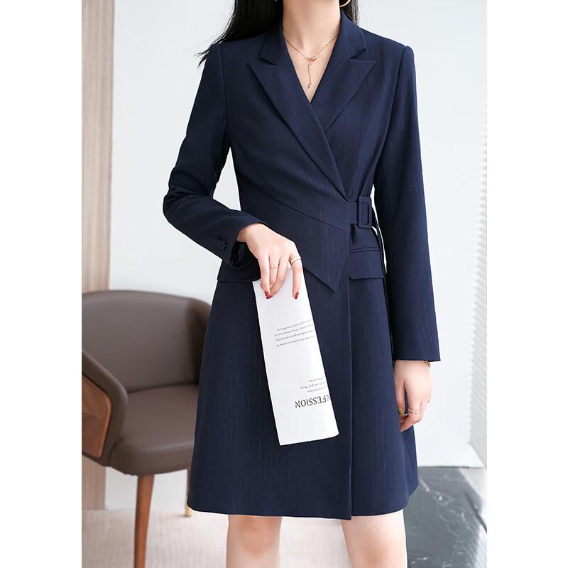 Elegant Women's Long Sleeve Suit Dress