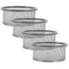 4Pcs Elegant Iron Paper Clip Holder Desktop Mesh Organizer for Home Office School Paperclip Storage Sundries Holder Desk