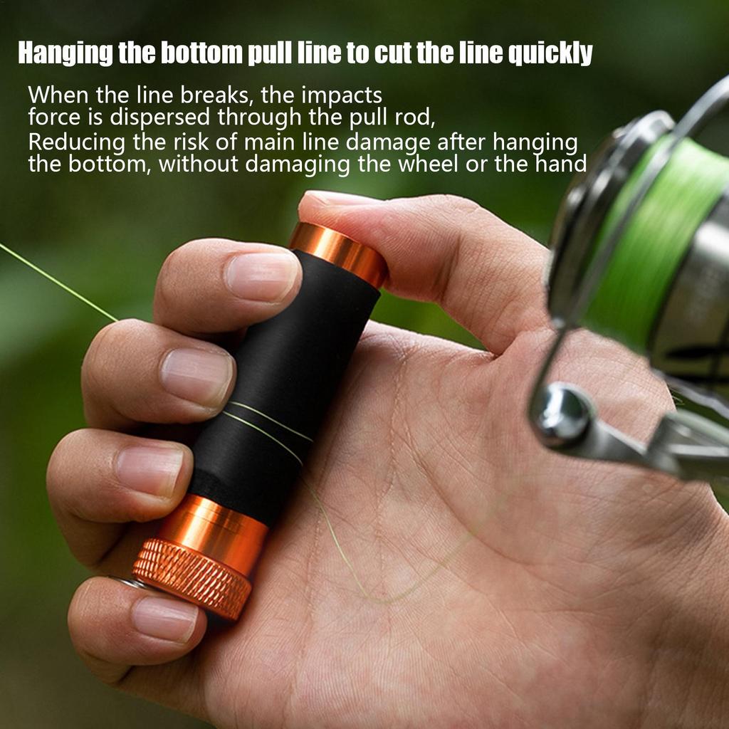 Line Pull Rod Aluminum Alloy Anti-Slip Snag Line Pulling Hook Tying Knot For Hand Protection Fishing Reel Knot Tightening Tools