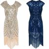 Great Gatsby Vintage Sequin Gown Elegant Cocktail Dress For Women**