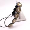 Bohemian Metal Beads Braided Headband Rhinestone Elastic Hair Band For Women & Girls Hair Accessories
