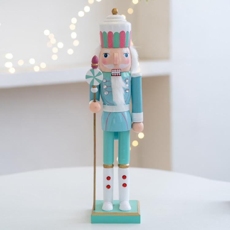 Holz Nussknacker Soldat, 38cm Macaron Farbe Weihnachtsdekoration, Festliche Tischfigur