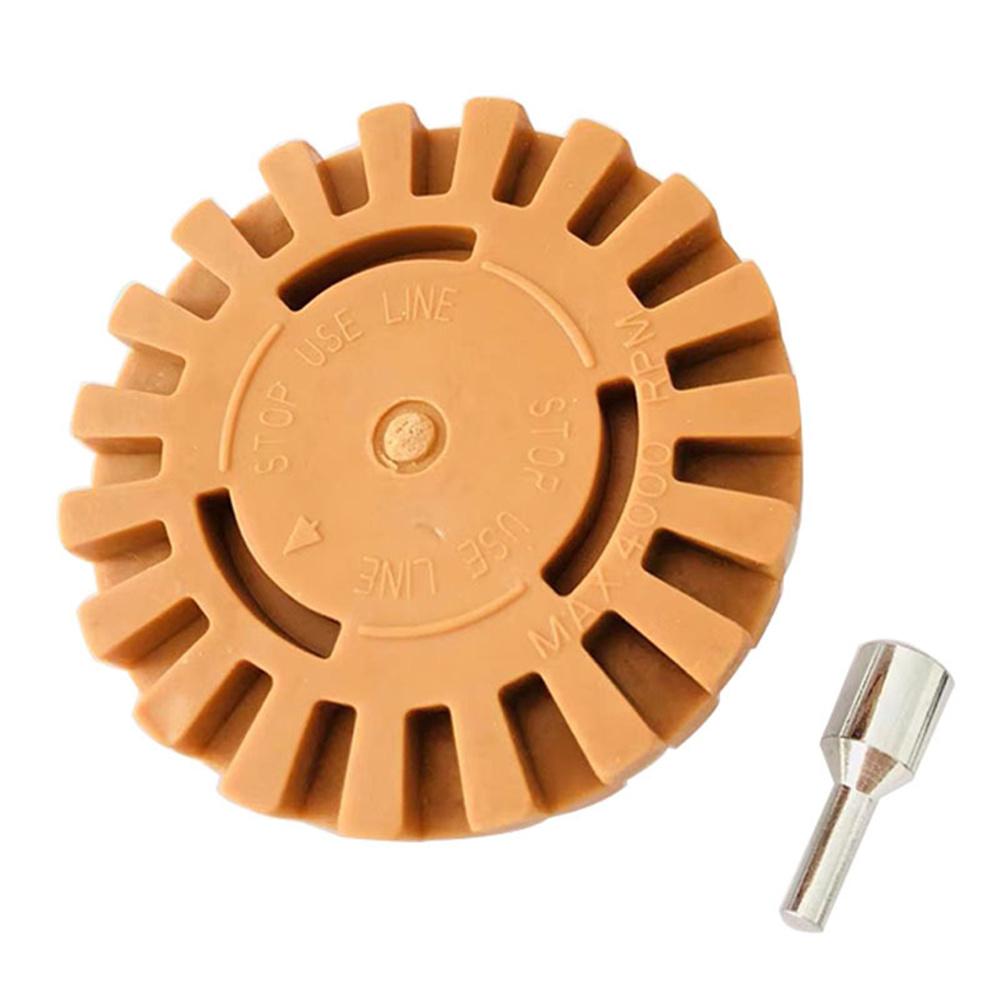 2PCS 3.5-inch Paint Removal Rubber Wheel and Rubber Plate