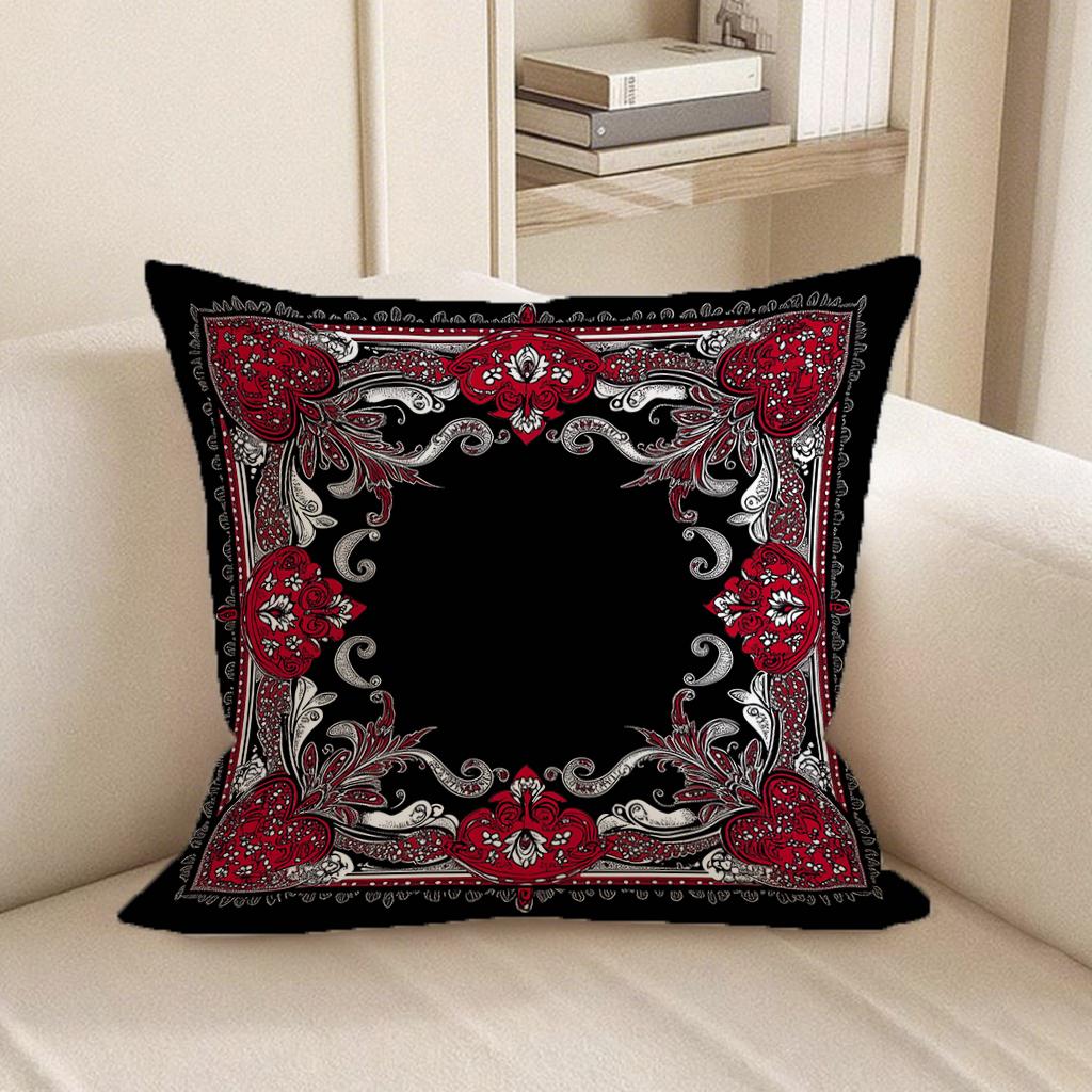Floral & Paisley Printed Pillowcasessuitable For Sofa Car Bedroom Decorative Cushion Cover Pillow Cover