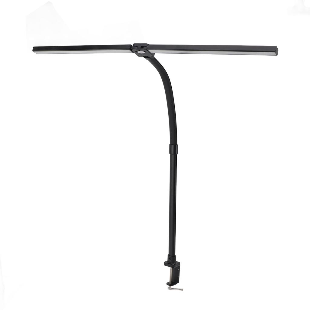 Double Head LED Desk Lamp for Home Office 24W Stepless Dimming Ultra Bright Gooseneck Desk Lamp for