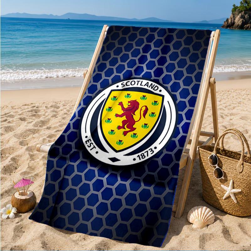 Asciugamano da Spiaggia con Emblema del Leone Rampante della Scozia, Asciugatura Rapida, Facile da Curare, Adatto Sia per il Fitness che per le Vacanze al Mare, Essenziale per lo Sport