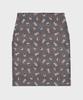 A Reve Kitten Check Midi Skirt (Black)