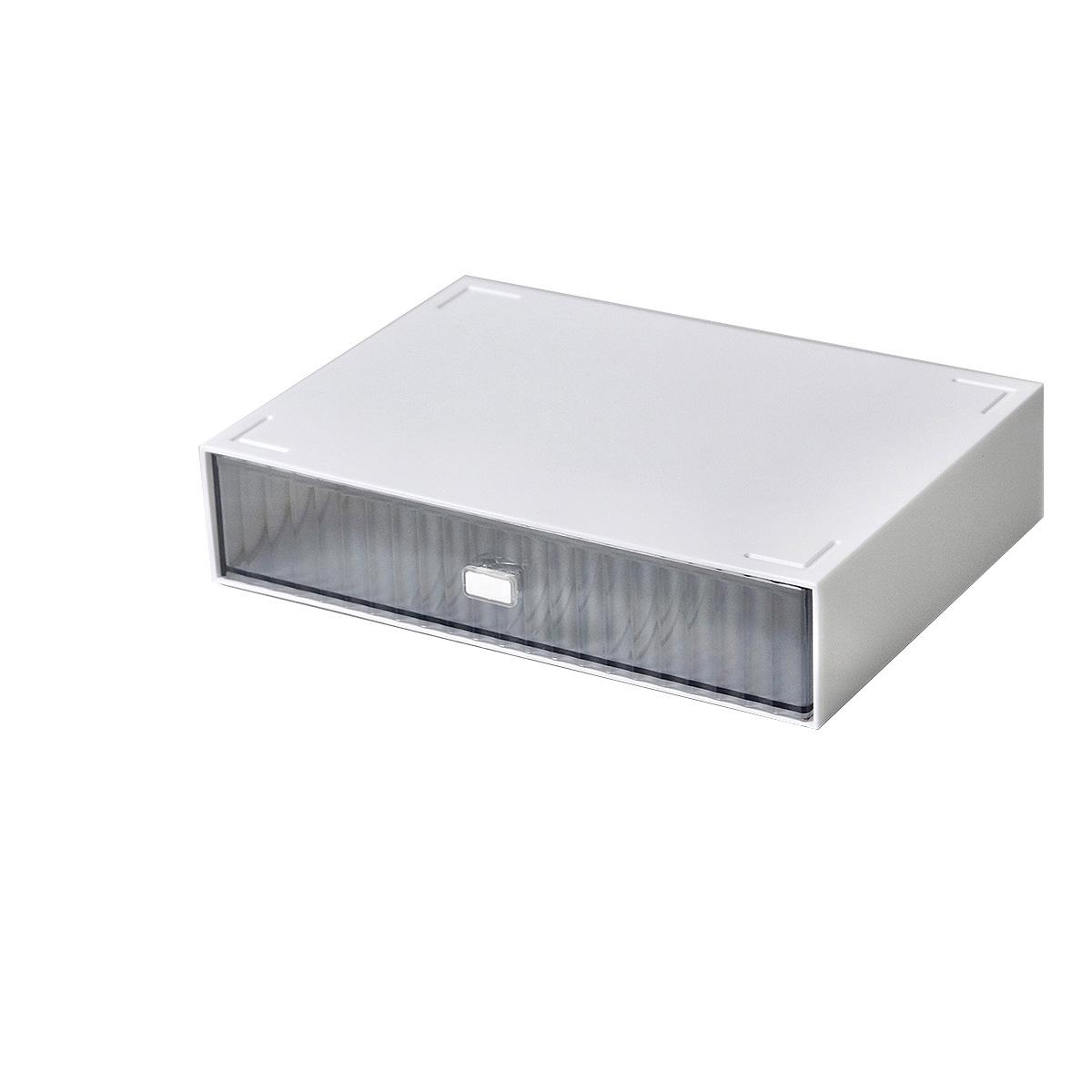 

Striped Multi-Layer Drawer-Type Plastic Storage Organizer for Cosmetics and Jewelry
