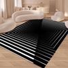 3D Vortex Illusion Area Rug for Bedroom Living Room Non-Slip Floor Mat Black White Geometric Optical Decor
