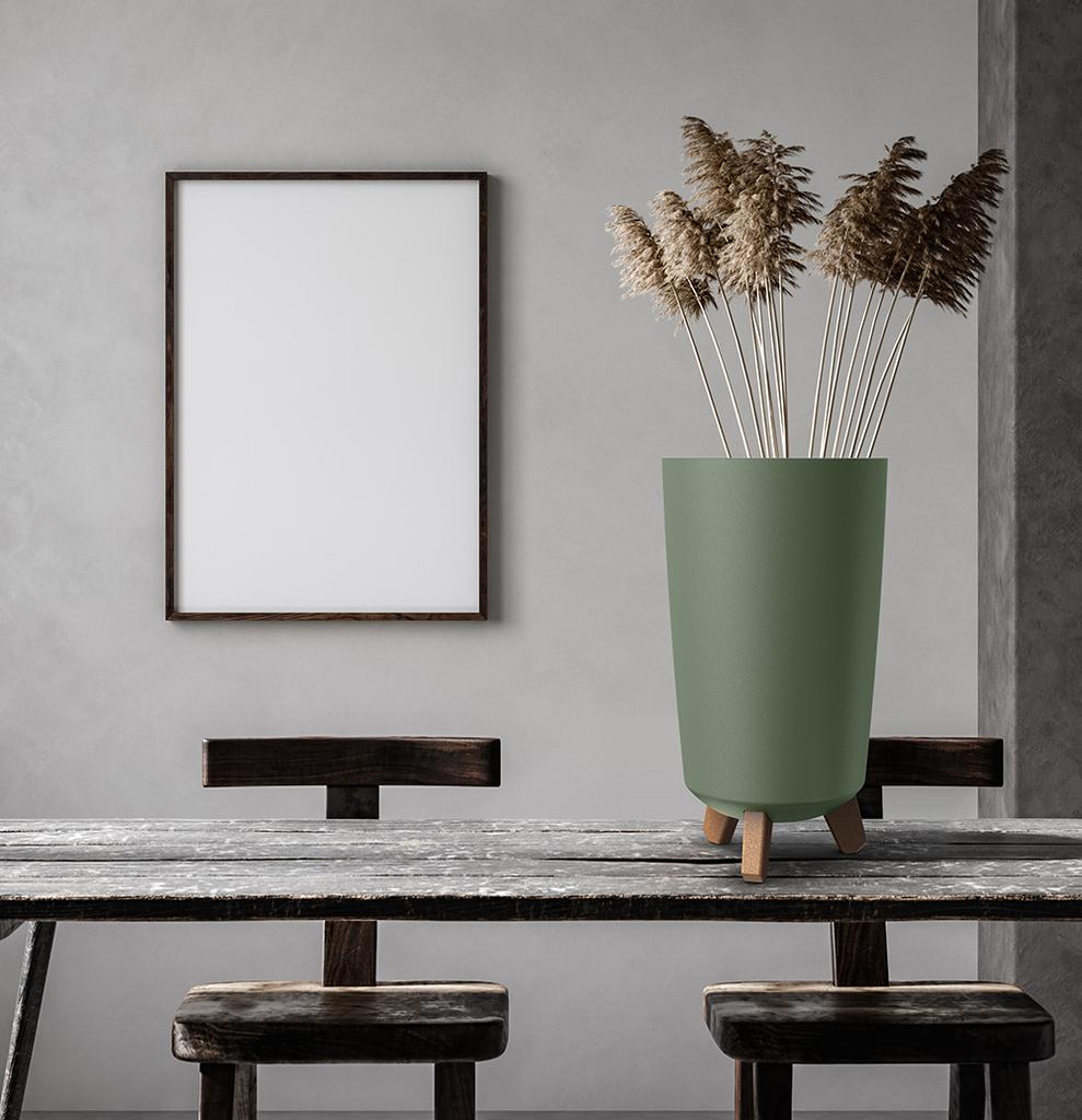 GRACIA TUBUS SLIM DGTL200 Flowerpot On Legs | Light Gray