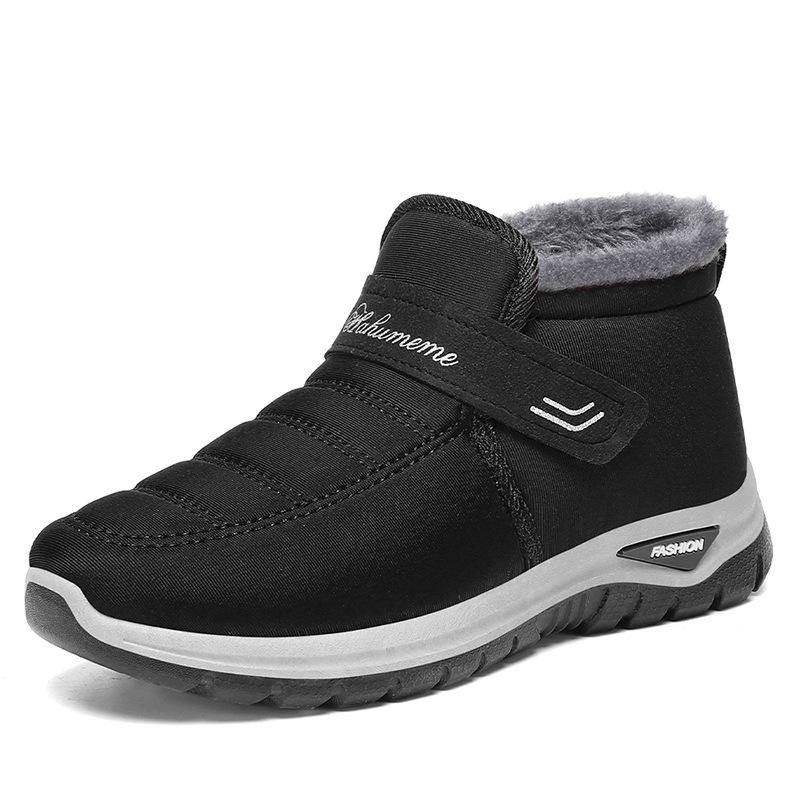 Women's Winter Velcro Fleece-Lined Ankle Boots - Warm Cotton Snow Shoes