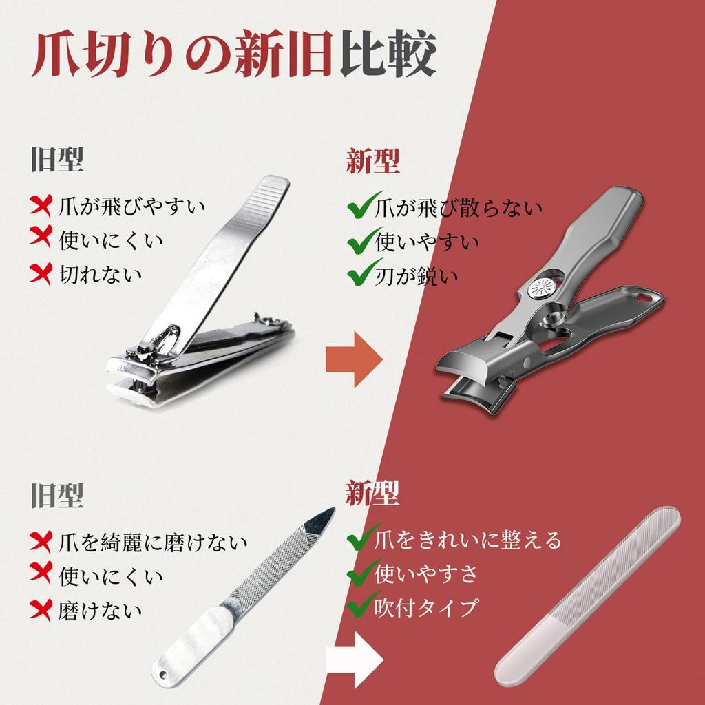Stainless Steel Nail Clippers In Anan Nail Clipper Set with Feature Japanese-made [Featured Magazine] High-quality Anti-scattering