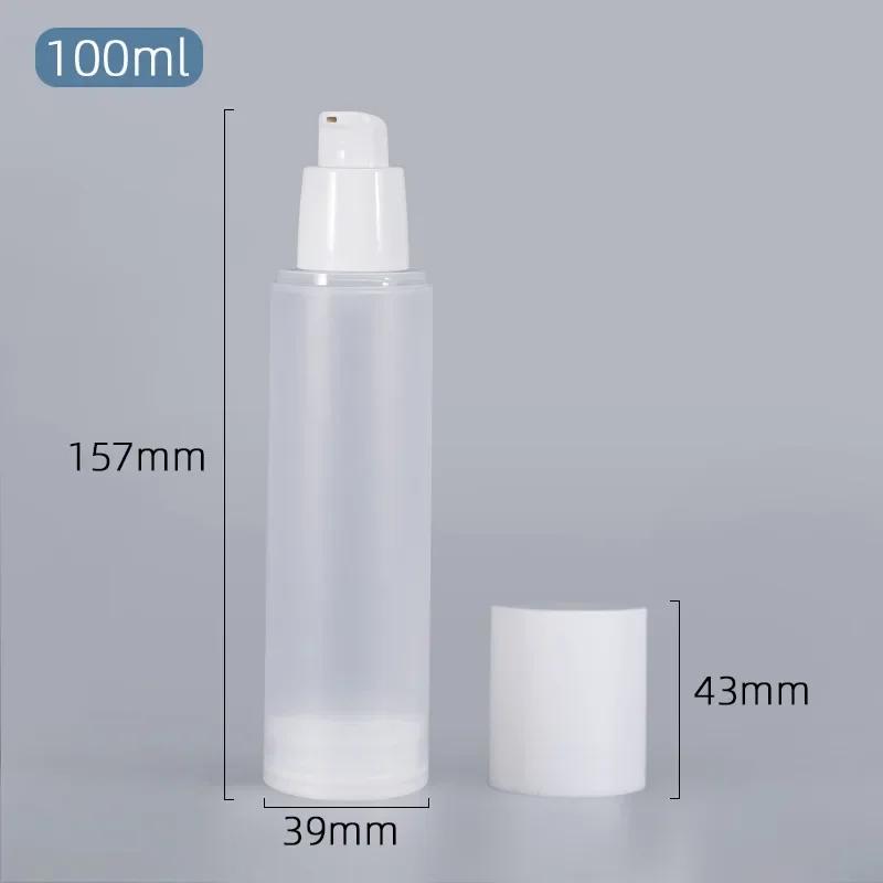 15ml 20ml 30ml 50ml 80ml 100ml Airless Vacuum Bottle with Scrub Surface, Spray and Dispenser, White Cap Lotion Container